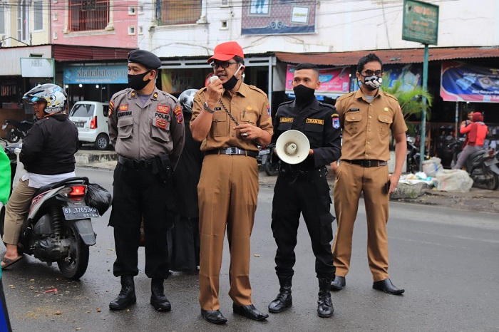 Himbauan agar seluruh aktivitas di pasar Payakumbuh memakai masker